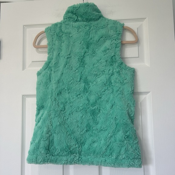THE NORTH FACE GIRLS SIZE 14/16 REVERSIBLE MOSSBUD SWIRL VEST GRAY‎ MINT EUC - Picture 6 of 10